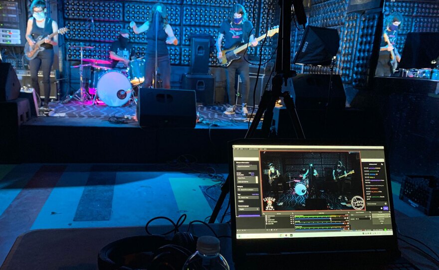 San Diego band Scary Pierre performs to an empty venue at the Casbah on July 25, 2020. The performance was livestreamed for free on Twitch.