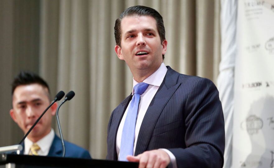 The president's eldest son, Donald Trump Jr., admitted Sunday in a statement that he met with a Russian lawyer in June 2016 who was said to have had information helpful to his father's campaign against Hillary Clinton. He said the lawyer did not end up giving any information.