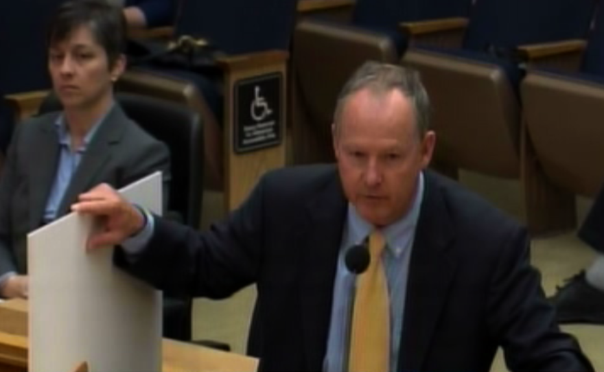 Ed Harris, Democratic candidate for San Diego mayor, speaks at a City Council committee, May 18, 2016.