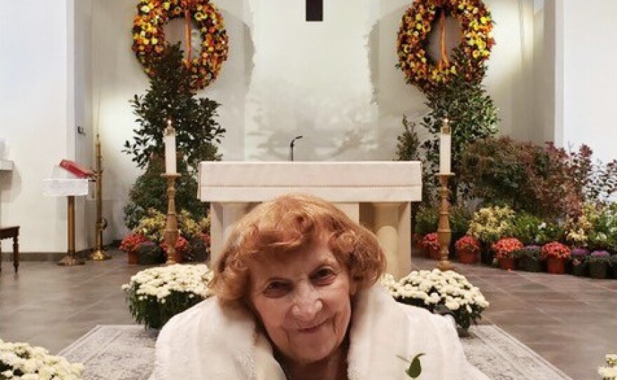 Annette Kociolek, pictured last year, was a fireball who loved brooches, beads, barrettes and living at St. Joe's. "The nuns spoke Polish to her," one of her daughters said.