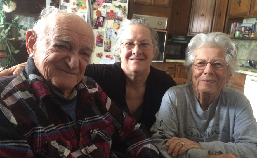 Bob Ebeling with his daughter Kathy Ebeling (center) and his wife, Darlene Ebeling, in 2016. All three have since passed away.