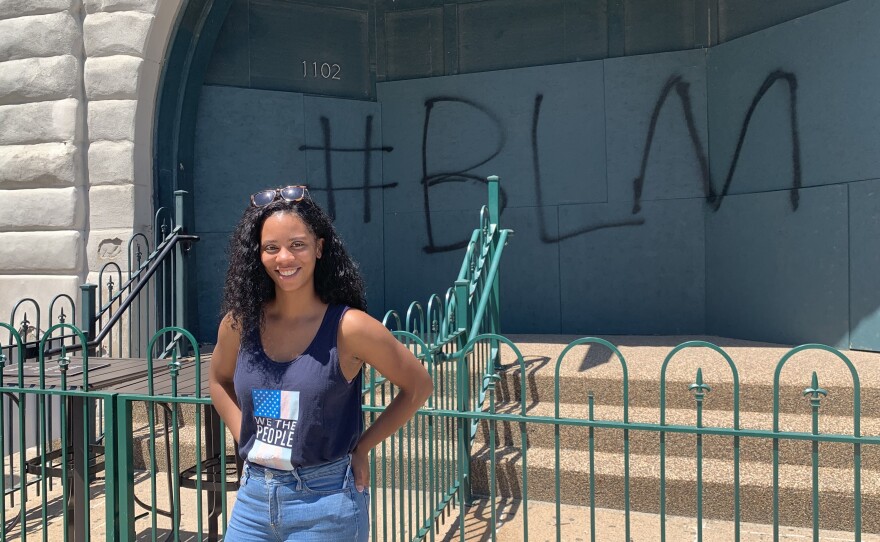 Morgann Freeman, an activist in Omaha, Neb., ran for Congress last year. She says the best way to bring about change is through the ballot box.