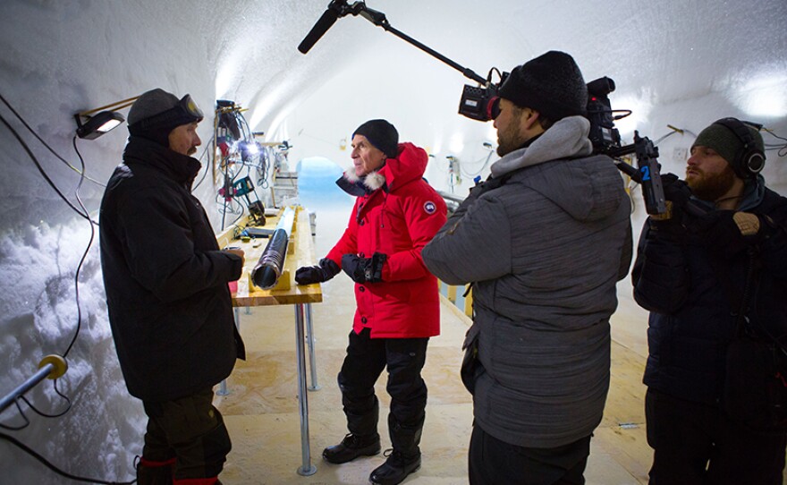 Jason Sussberg, Bill Nye, and David Alvarado in Greenland.
