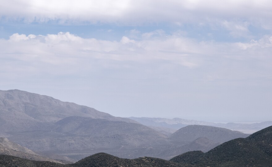 View of the Anza Borego Desert from the mountains around Julian, April 12, 2023.