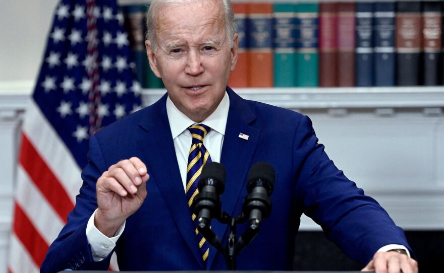 President Biden announces student loan relief in the Roosevelt Room of the White House in Washington, D.C. on Aug. 24.