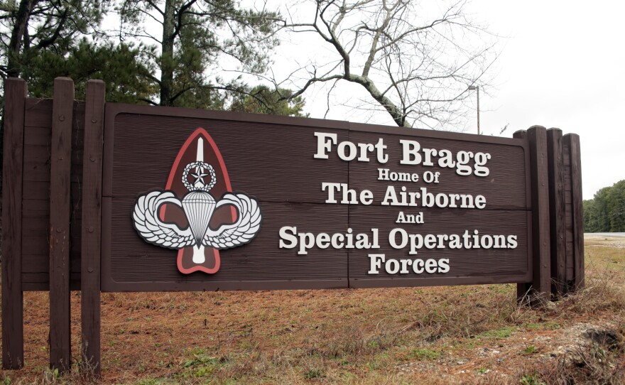 Fort Bragg in Fayetteville, North Carolina is one of the ten U.S. Army bases named after Confederate military leaders. Congress is considering legislation to change those names as part of the national movement to address racial discrimination.