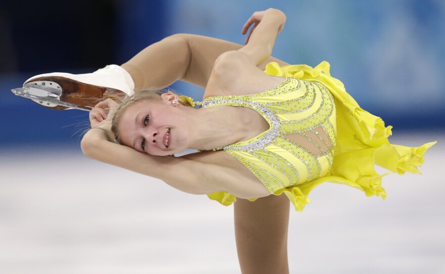 Polina Edmunds is in seventh place after the women's short program Wednesday.