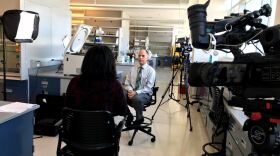 Chief Deputy Medical Examiner Steven Campman is interviewed by KPBS at the San Diego County Medical Examiner's Office, March 25, 2019. 