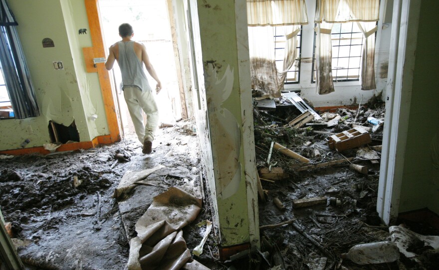 Hurricane Irene caused enormous damage in New York state, flooding homes like this one in Prattsville, NY, in 2011. Major weather events like Irene send people to the hospital and can even contribute to deaths for weeks after the storms.