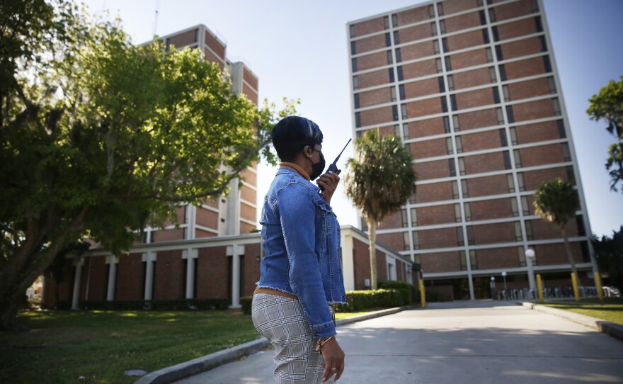 Hughes has been working at UF since 1984. "I was born for this," she says, "to make the world a better place by making it clean."