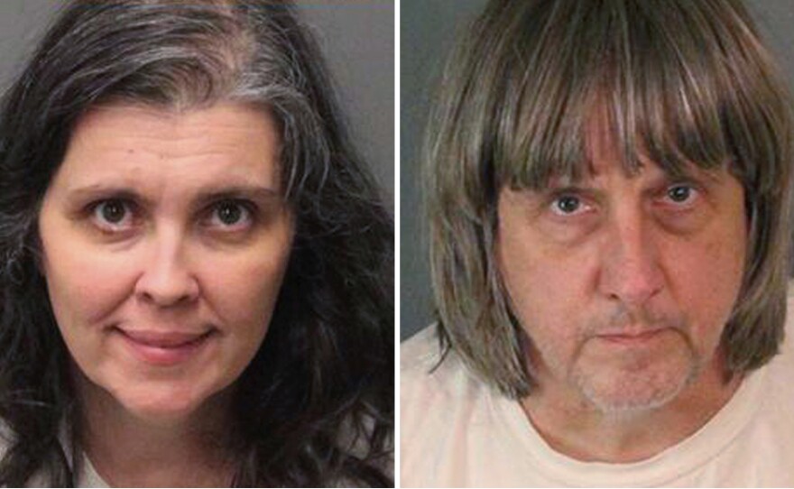Louise and David Turpin have each been charged with torture and other crimes after their children were discovered emaciated and shackled to furniture.