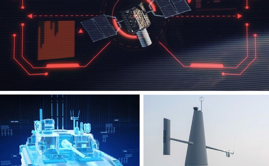 Three of the Pentagon projects surveyed by GAO included weapons for counter-camouflage (upper image) and target recognition (lower images).