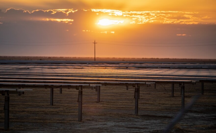 Kings County is home to several solar farms in its 40,000-acre solar zone seen here in this undated photo. 