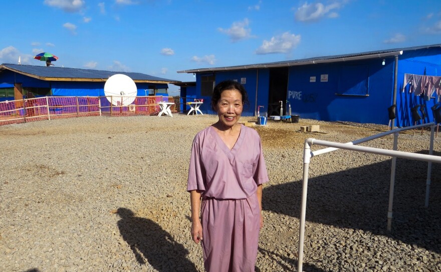Dr. Kwan Kew Lai volunteered for six weeks at an Ebola treatment center run by International Medical Corps in Bong, Liberia.