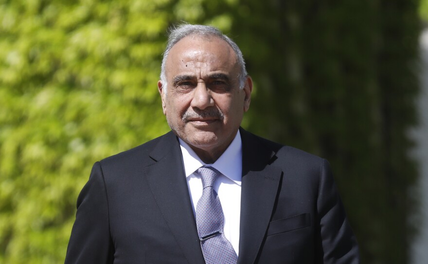 Iraqi Prime Minister Adil Abdul-Mahdi, seen earlier this year during a diplomatic visit to Berlin, has faced massive protests recently calling for his resignation.