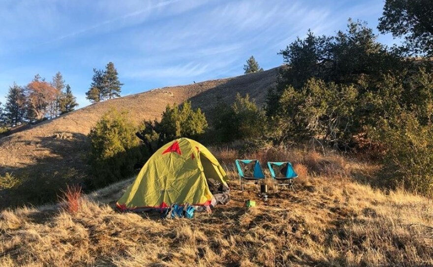 Camping in Big Sur.