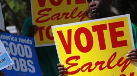 A union- and Democratic-sponsored Vote Early Today rally in Miami earlier this month.