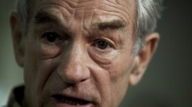 U.S. Rep. Ron Paul, shown at a campaign stop in South Carolina, spoke with NPR's All Things Considered today about the upcoming primaries, the possibility of a third-party run, taxes and other issues. 