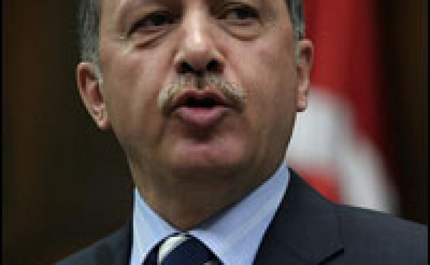 Prime Minister Recep Tayyip Erdogan addresses the Turkish Parliament in Ankara on Tuesday.