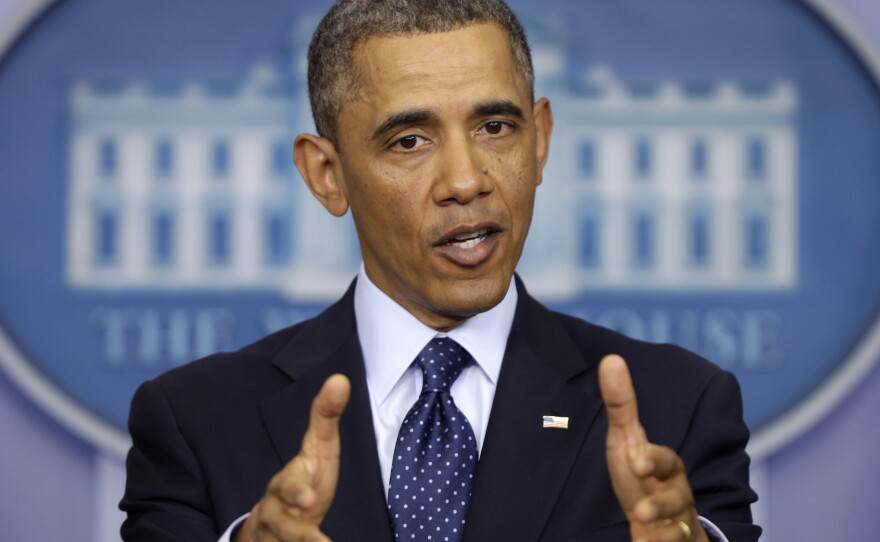 President Obama speaks to reporters Friday at the White House after he met with congressional leaders regarding the sequester. "Even with these cuts in place, folks all across this country will work hard to make sure that we keep the recovery going," said Obama. "But Washington sure isn't making it easy."