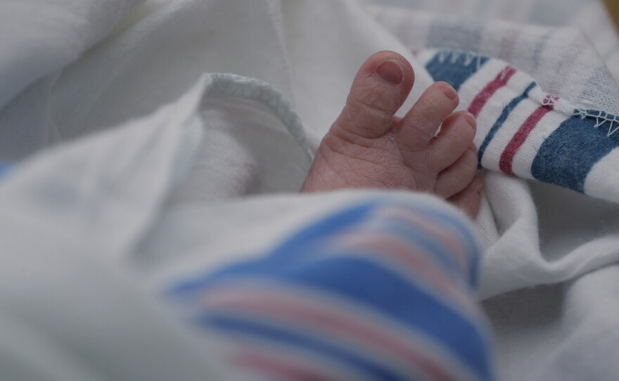 The U.S. birth rate went up in 2021. Here, a baby is seen in a hospital in McAllen, Texas in 2020.