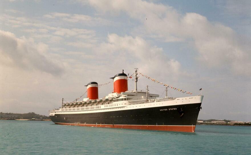 In 1952, the SS United States won the famed Blue Riband, the prize given to the fastest ship to cross the Atlantic. On the record-setting maiden voyage, the ship went so fast some of the paint on the hull was sheared off by the sea.