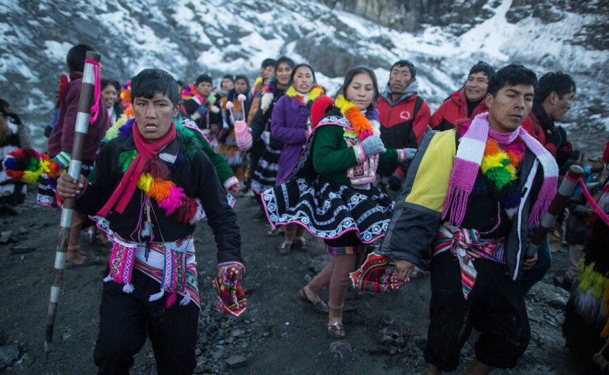 Each province represented at the festival used to carve out heavy chunks of ice from the glacier — symbol of water and life — to bring back to their communities.