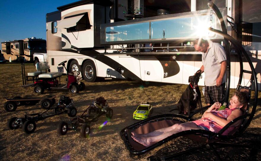Steve and Pam Collins attended the Good Sam Club annual RV rally in Redmond, Ore., with their "McMansion on wheels."
