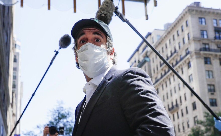 A federal judge found that Michael Cohen's return to prison earlier this month was a violation of his first amendment rights. Cohen, shown here in May, had previously been granted home due to coronavirus concerns.