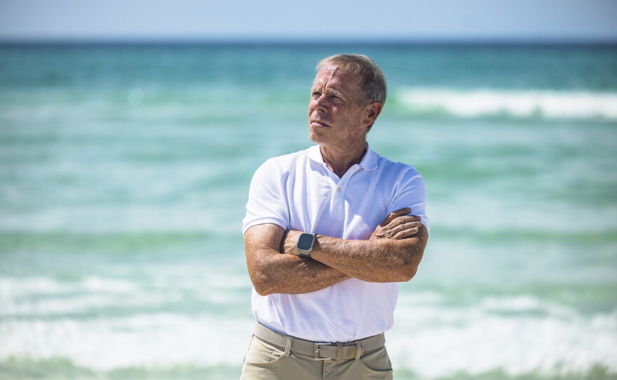 Dave Rauschkolb, the owner of Bud & Alley's restaurant in Seaside, Fla., helped found the non-profit Florida Beaches for All to advocate for open beaches.