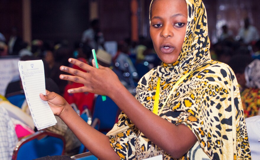 Participants listened, they asked questions and then they went home, where they'll be polled on their views.