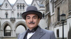 Detective Hercule Poirot from Agatha Christie mysteries. 