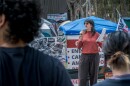 Lilly Irani, Associate Professor of Communication UC San Diego, leads a teach in at the UCSD pro-Palestinian encampment, may 5, 2024.