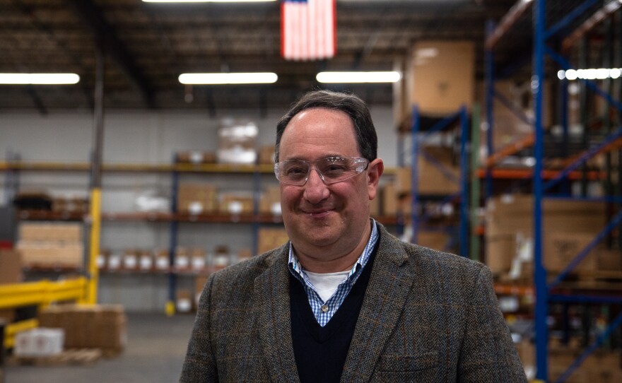 Drew Greenblatt has owned Marlin Steel for 25 years. "Whoever can get more factories growing faster in America is gonna win a lot of votes," he said.
