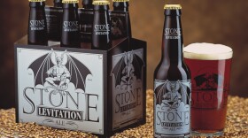 A six-pack of locally brewed Stone Levitation Ale.  