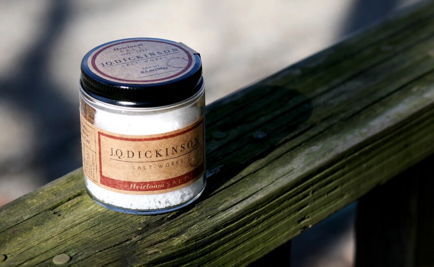 A 3.5-ounce jar of finished salt from J.Q. Dickinson.