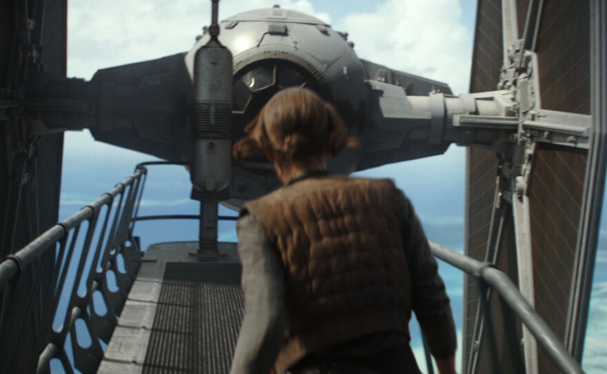 Felicity Jones stars as Jyn Erso, a young woman whose family ties pull her into the rebellion in "Rogue One: A Star Wars Story."