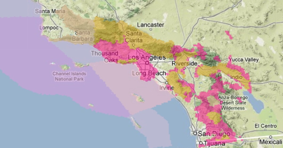 Red Flag Warning Issued, Firefighters Brace For Strong Santa Ana Winds ...