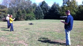 Alice Beauheim, her father and Bill Love fly their homemade machines at the Drone Smackdown in Manassas, Va., on Sunday. Objections by the Federal Aviation Administration forced organizers to hold the tongue-in-cheek contest outside of Washington, D.C.