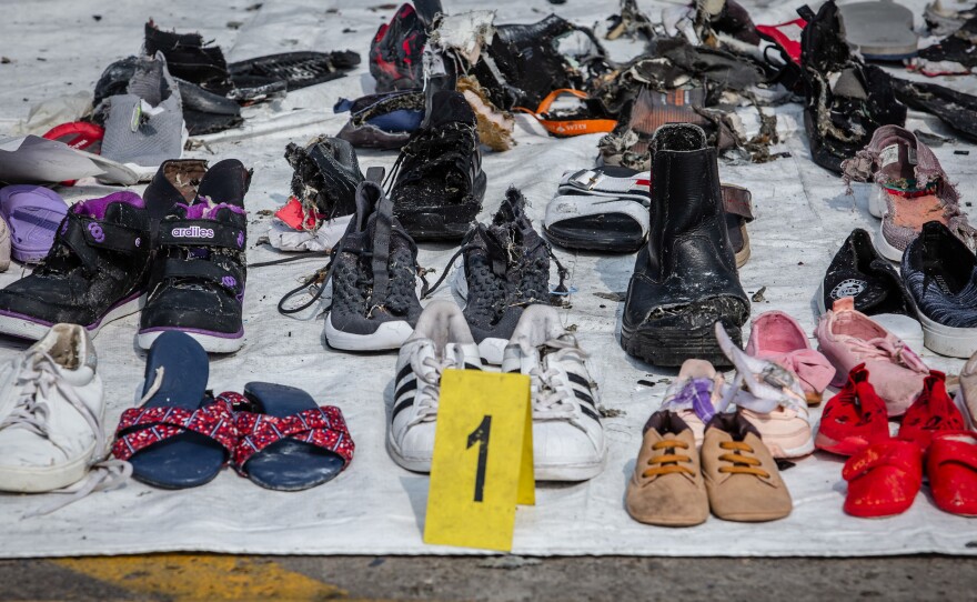 Personal items recovered from Lion Air flight JT610 by search-and-rescue personnel at the Tanjung Priok port on Wednesday in Jakarta.