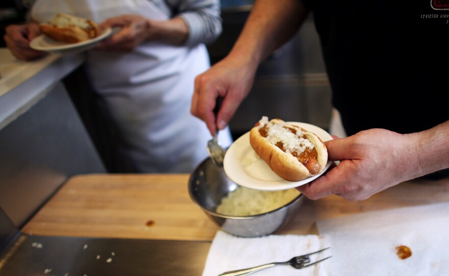 Joe Grimm, author of Coney Detroit, says the sauce is the most important part of the Coney — the place where improvisation happens.
