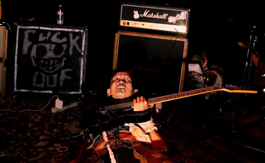 Mango, of Mirrored Fatality, performs at the seventh annual Aklasan Festival in San Francisco on Aug. 5, 2022.