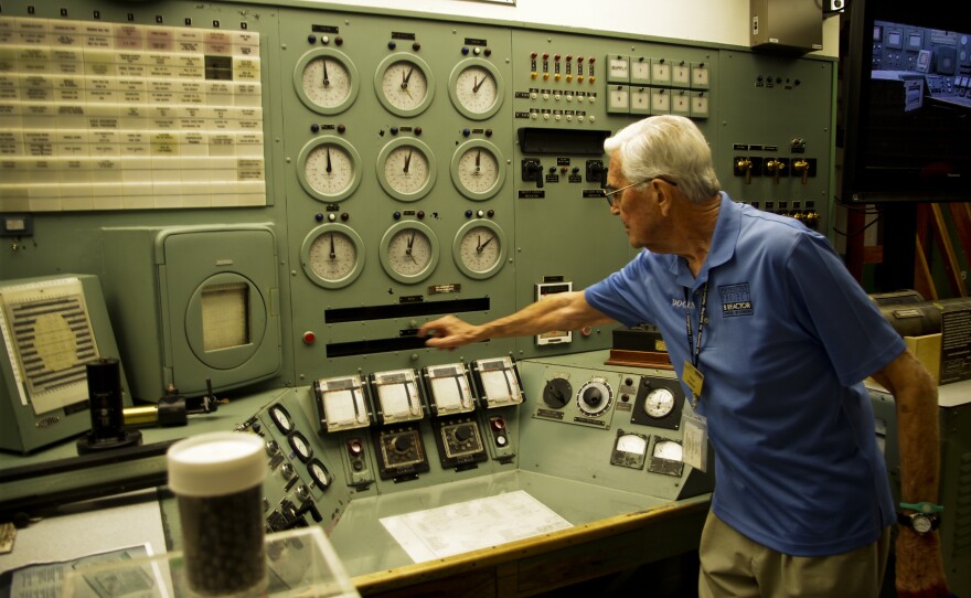Vinther, a physicist, spent a lot of time here in the reactor's control room. The inventor of nuclear reactors, Enrico Fermi, also had an office here.