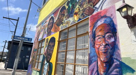 A mural at Clementine McDuff Elks Lodge depicts music icons and community figures that have ties to the area on July 28, 2026.
