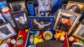 An ofrenda for Día de Muertos celebrations at the Sherman Heights Community Center is shown, Oct. 18, 2023.