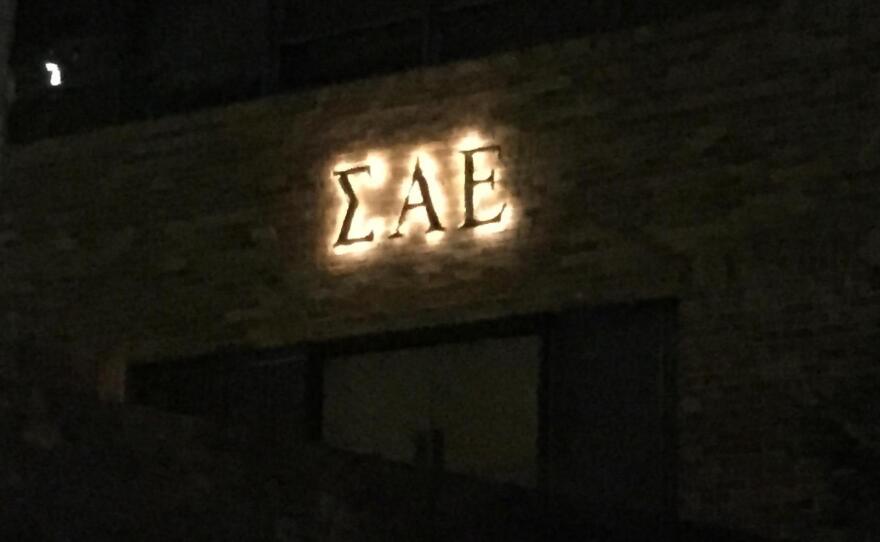 The exterior of the Sigma Alpha Epsilon house at the University of Oklahoma. The chapter was closed by the organization's national office.