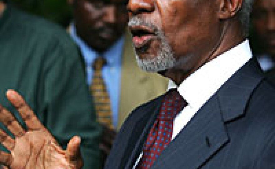 Former U.N. Secretary-General Kofi Annan mediated the agreement to set up a prime minister post for Odinga.