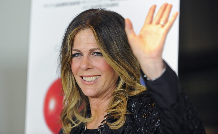 Actress Rita Wilson arrives at the premiere of the documentary <em>Fed Up</em> in West Hollywood, Calif., in May 2014.