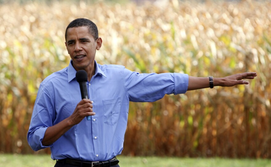 Barack Obama campaigns in Iowa in October 2007. Iowa was an important launching pad for Obama that helped him win the Democratic nomination in 2008.