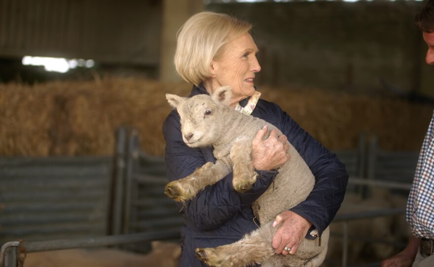 Mary visits Goodwood House, home to the March family and a long line of innovators. Pictured holding a lamb.